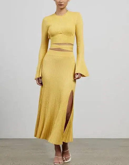 Hansen And Gretel Knit Set Sunshine Yellow Size 6 for rent on The Volte - main image