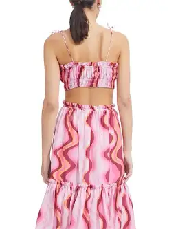 Steele Cameron Bustier And Austin Skirt Set Groovy Print Skirt M / Top L for rent on The Volte - image 3