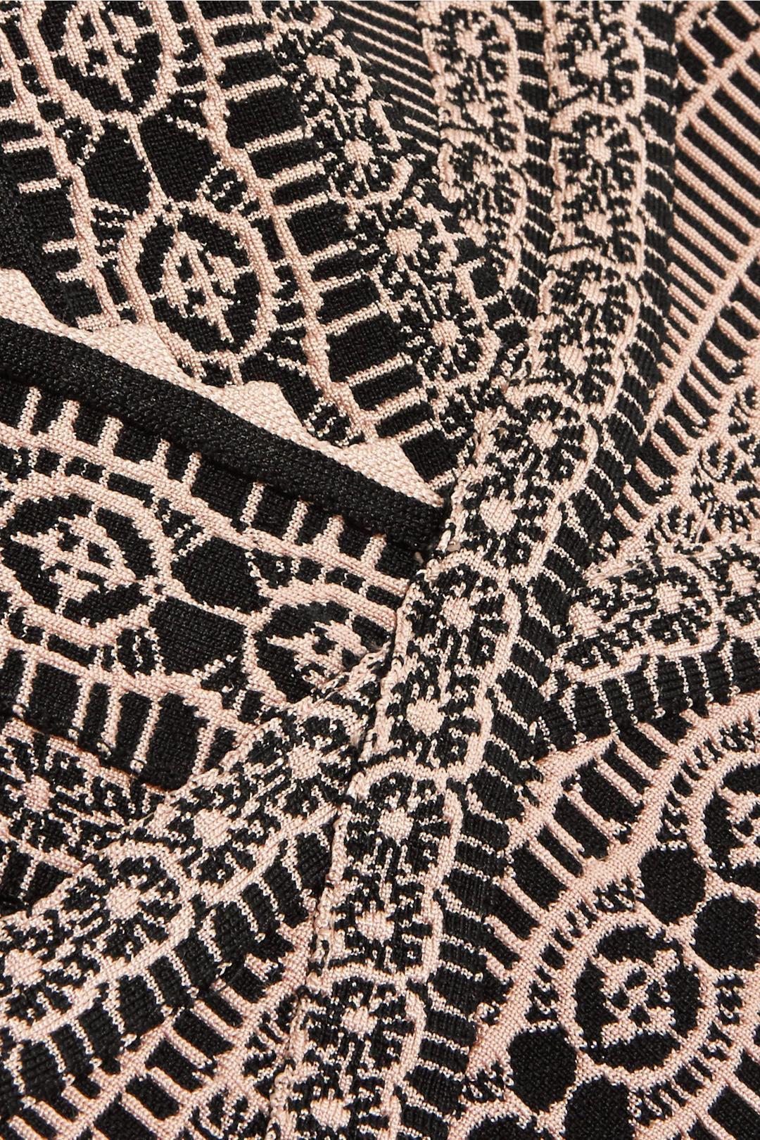 Herve Leger Regina Jacquard Knit Bandage Gown Size 8 for rent on The Volte - main image