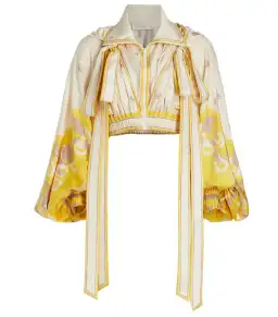 Zimmermann High Tide Cropped Jacket & Skirt Set Yellow Sailboats Size 0/Au 8 for rent on The Volte - image 4