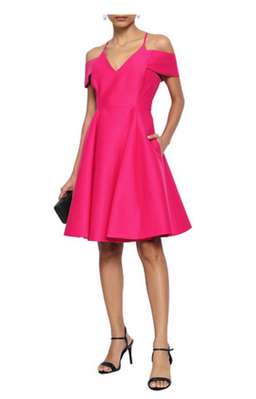 Halston Heritage Cold Shoulder Dress Fushia Size 10