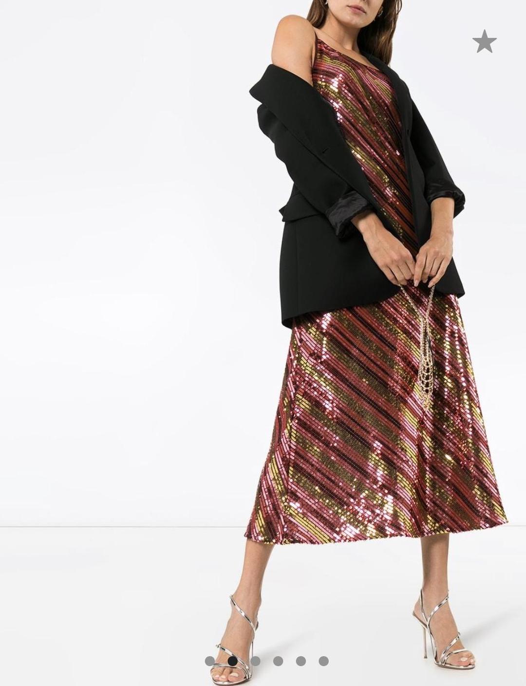 Rixo Sylie sequinned embellished midi dress Size 12 for rent on The Volte - main image