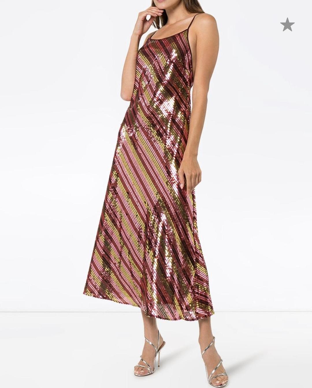 Rixo Sylie sequinned embellished midi dress Size 12 for rent on The Volte - main image