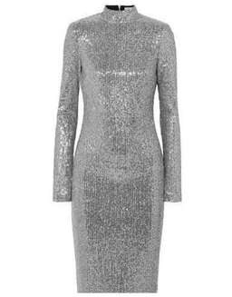Rebecca Vallance Andree Sequinned Lurex Midi Dress Size 8 for rent on The Volte - image 4
