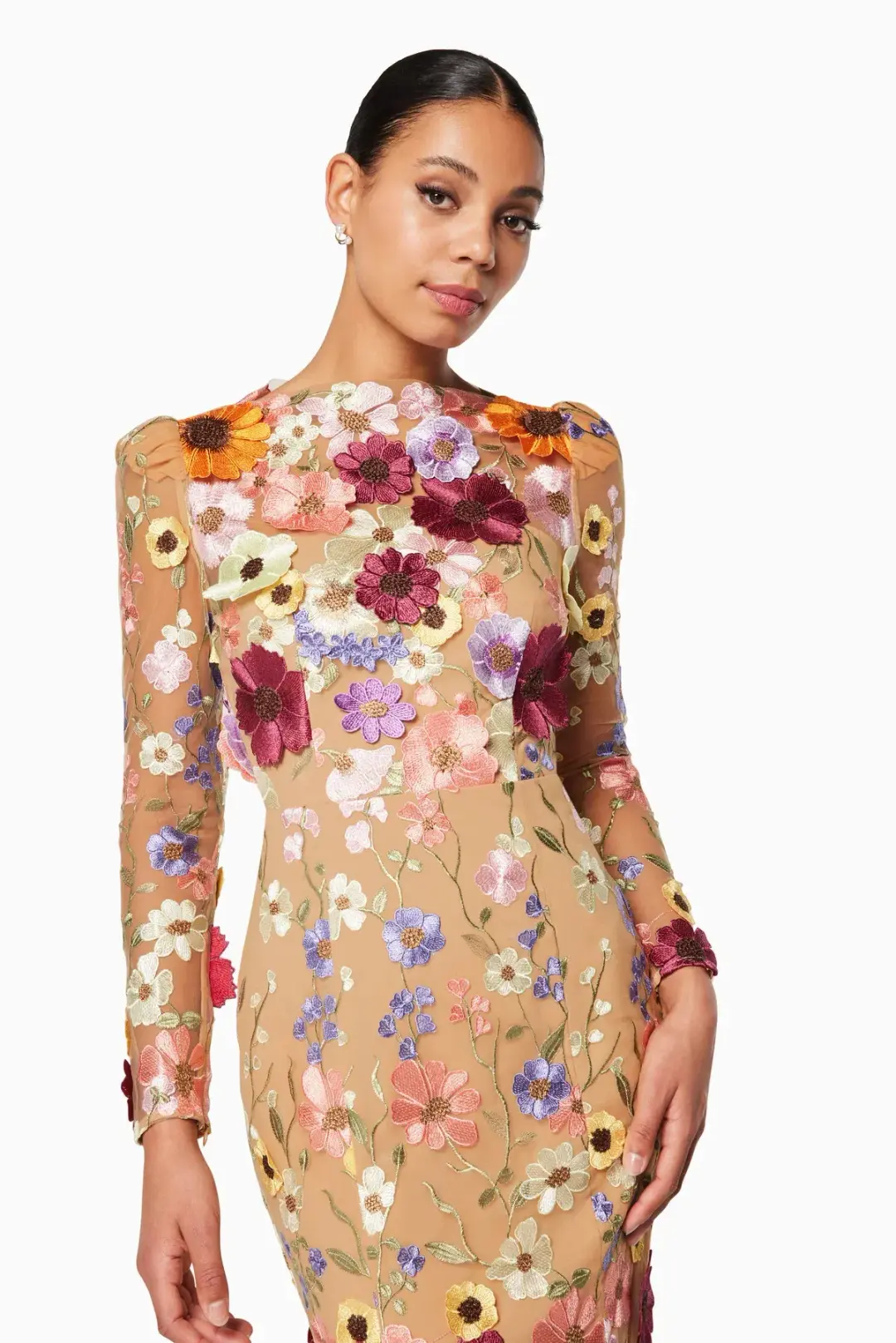 Elliatt Floral Embellished Lace Shannon Dress Floral Size AU 6 for rent on The Volte - main image