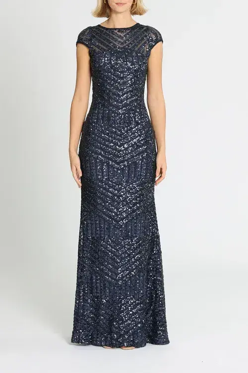 L'amour Grace Gown Navy Size AU 12 - Image 1