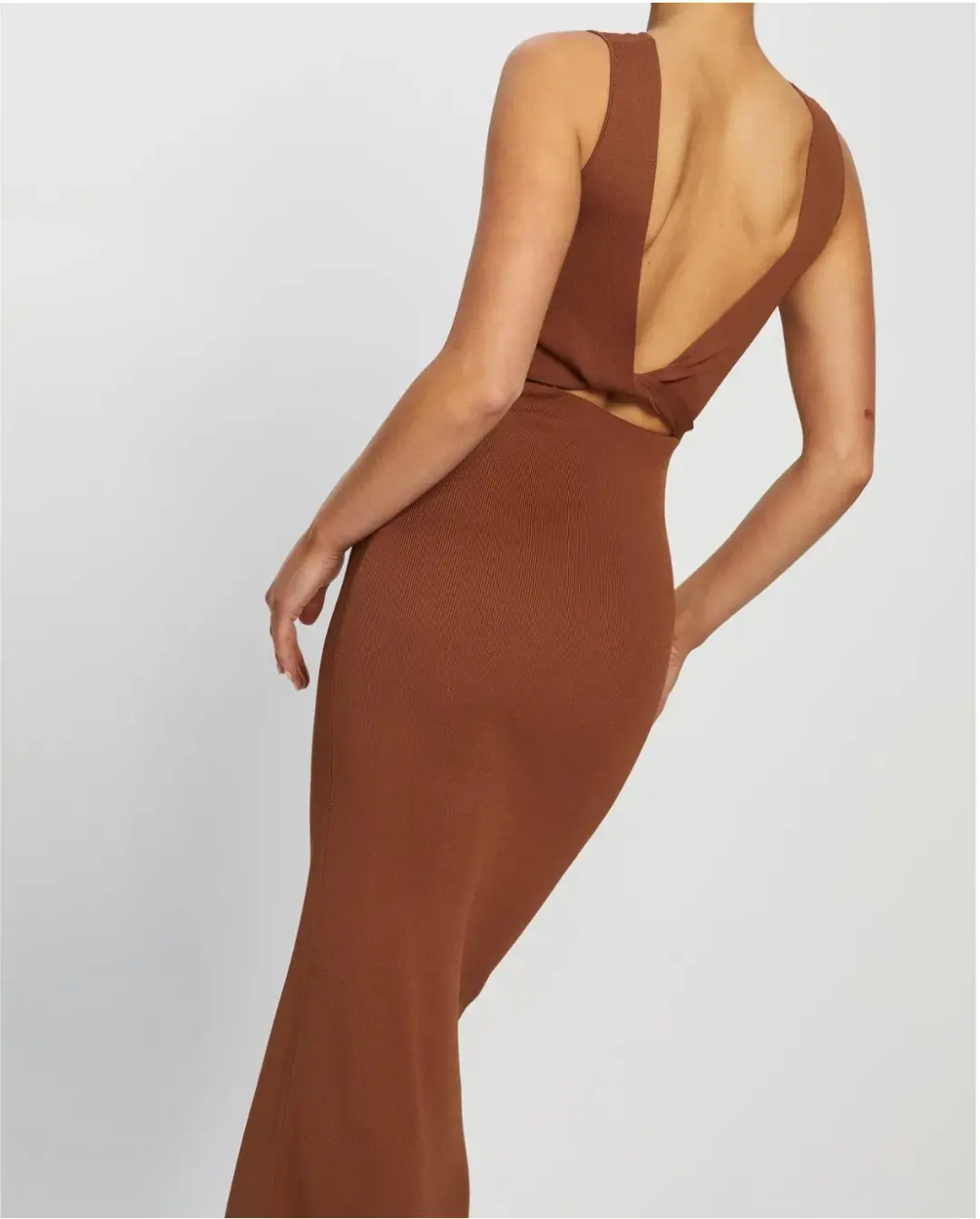 Bec & Bridge Sorbet Summer Midi Dress Brown Size AU 10 for rent on The Volte - main image