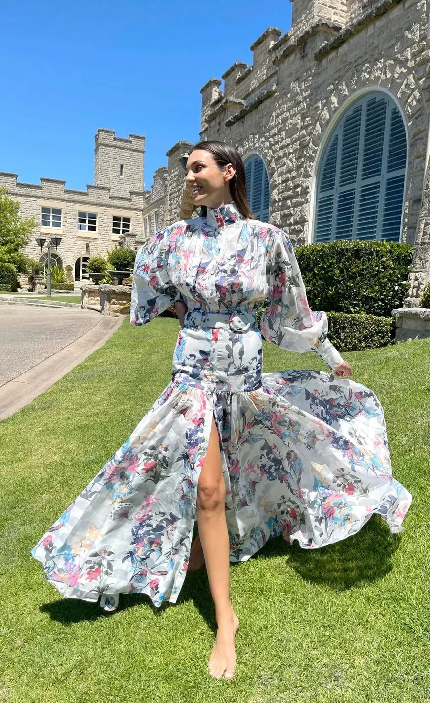 Mackenzie Mode Geo White Dress Multi/Print Size 6 for rent on The Volte - main image