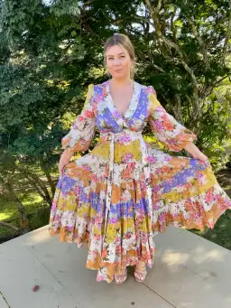 Zimmermann The Pattie Wrap Midi Dress in Spliced Size 2/ Au 12 for rent on The Volte - image 3