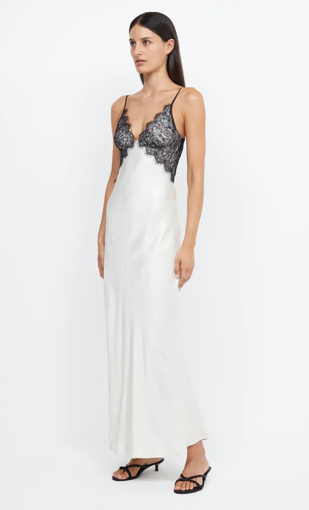 Bec & Bridge Emery Lace Maxi Dress White/Black Size 6 - Image 3