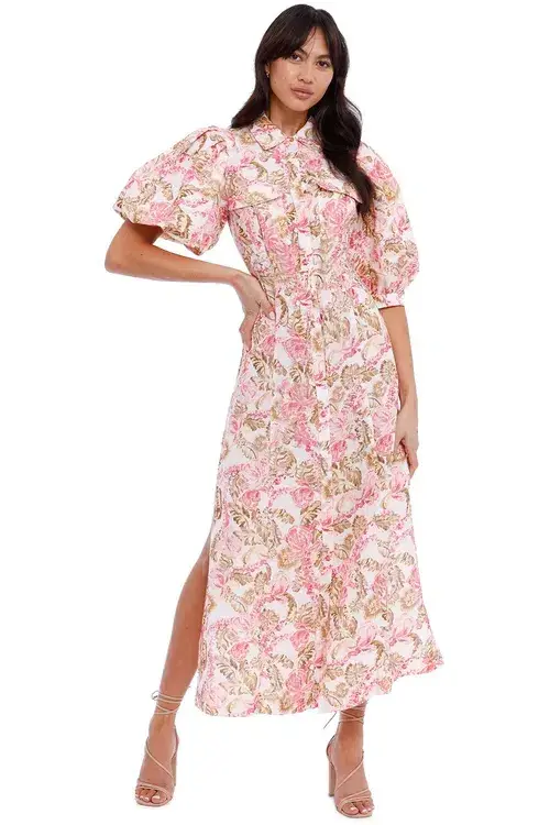 Significant Other Deanna Dress Sangria Floral Size 10 - Image 2