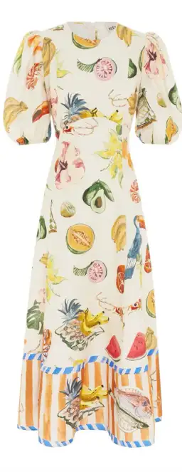 Alemais Theo Midi Dress Print Size 10 for rent on The Volte - image 5