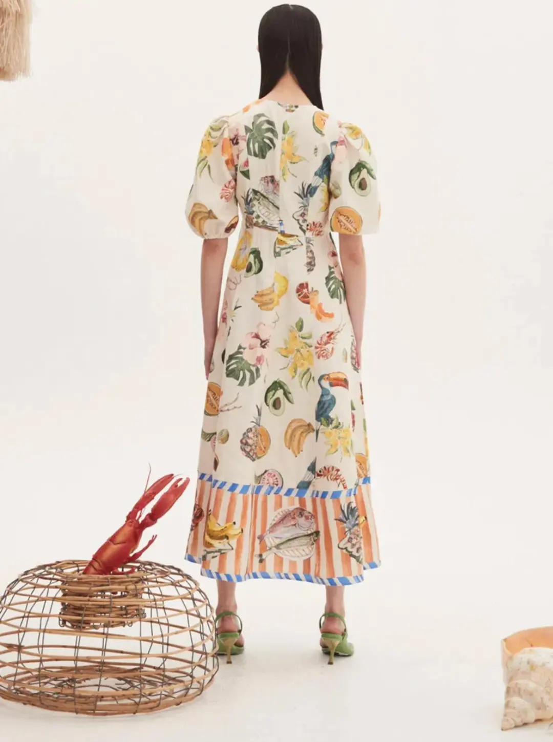 Alemais Theo Midi Dress Print Size 10 for rent on The Volte - main image