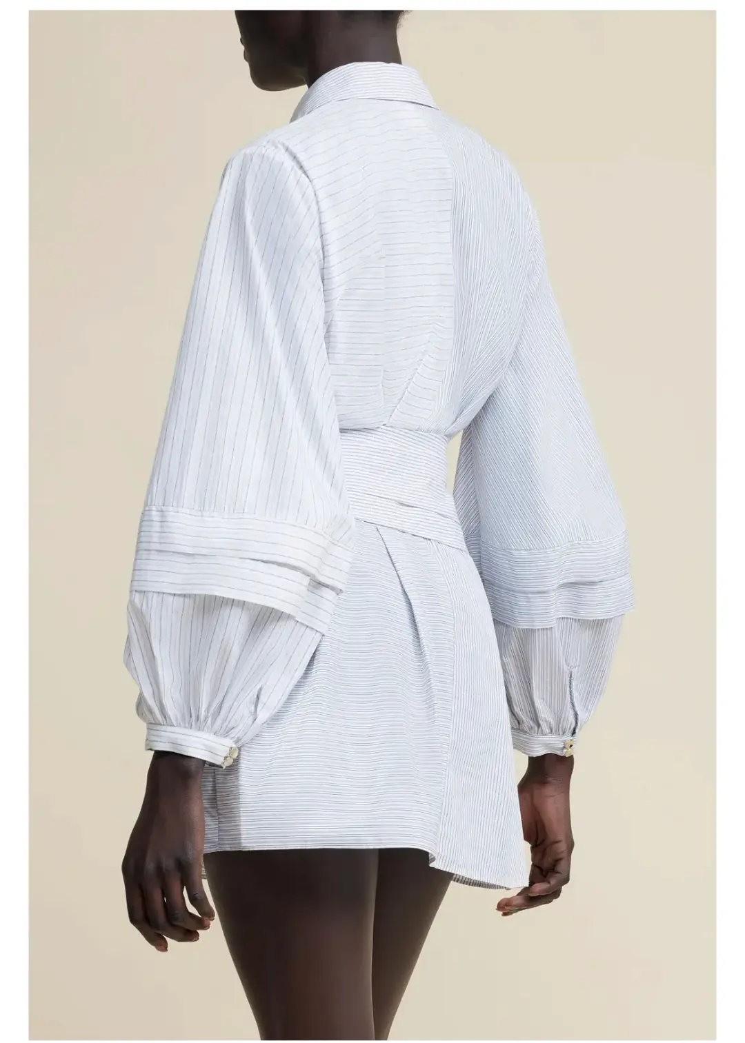 Acler Ballard Mini Dress in Stripe Mix Size 10 for rent on The Volte - main image