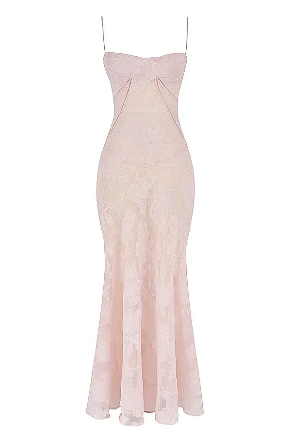 House of CB Seren Dress Pink Size 8 for rent on The Volte - main image
