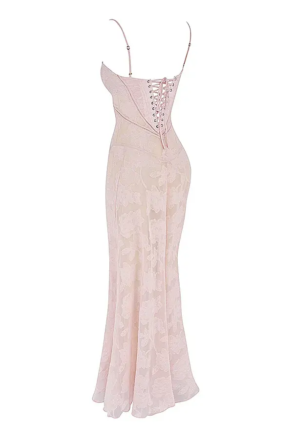 House of CB Seren Dress Pink Size 8 for rent on The Volte - main image