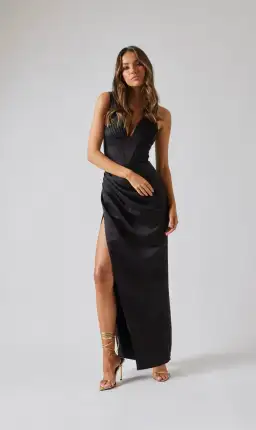 Bianca & Bridgett Peony Dress Black Size 12 for rent on The Volte - image 1