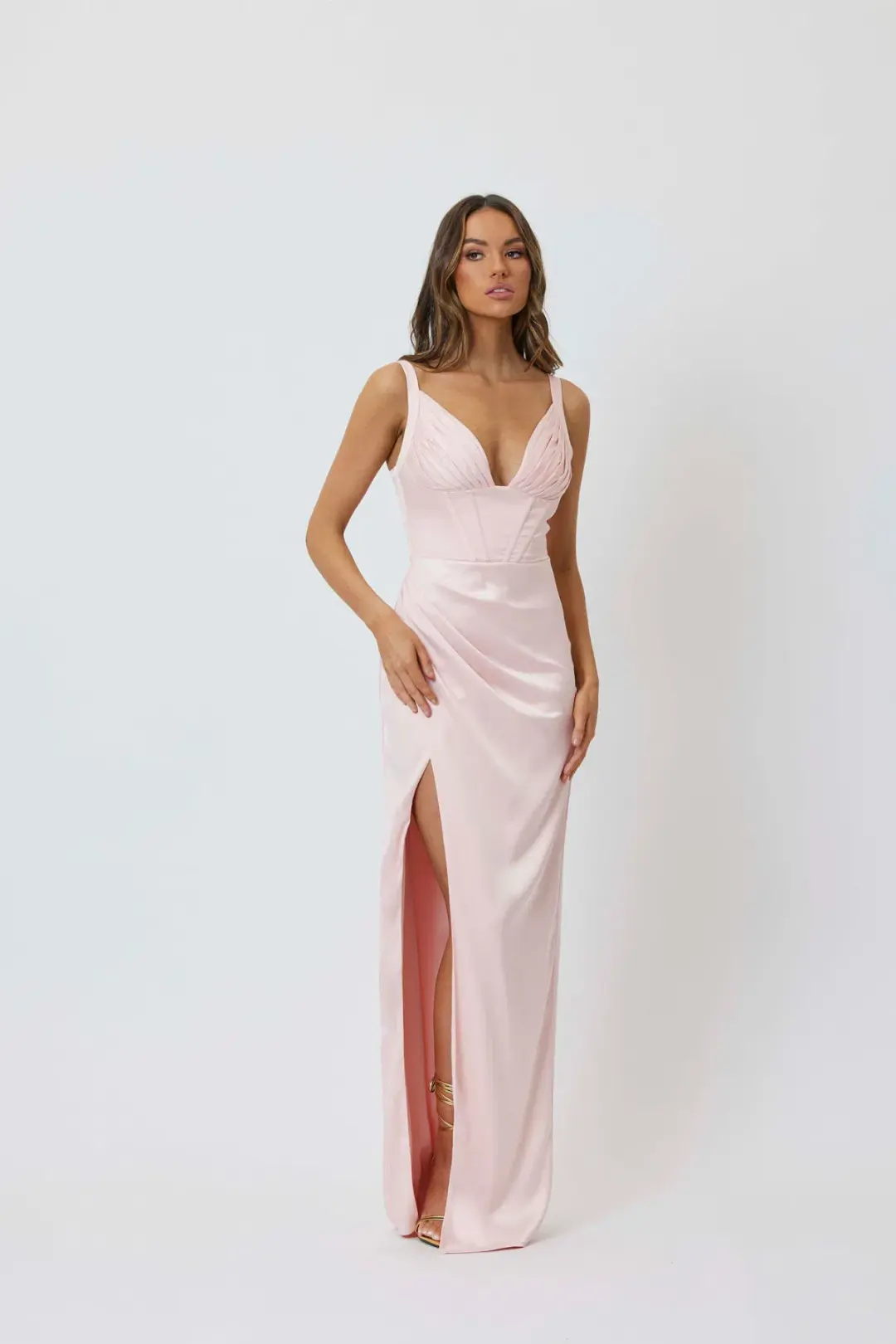 Bianca & Bridgett Peony Dress Blush Size 10 for rent on The Volte - main image