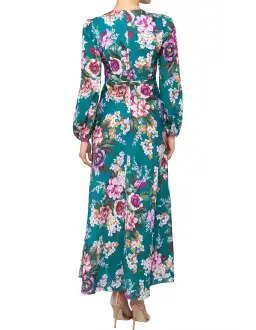 Zimmermann Allia high neck dress in Emerald Floral Size 2/ AU 12 for rent on The Volte - image 2