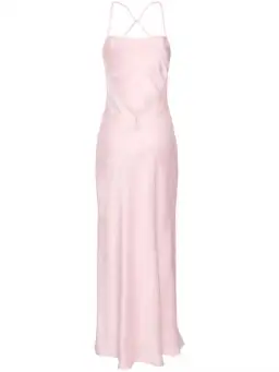 Bec & Bridge Carolina Satin Maxi Dress Pink Size 6 for rent on The Volte - image 5