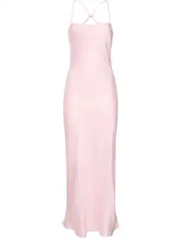 Bec & Bridge Carolina Satin Maxi Dress Pink Size 6 for rent on The Volte - image 4