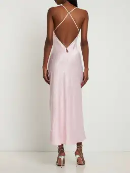 Bec & Bridge Carolina Satin Maxi Dress Pink Size 6 for rent on The Volte - image 2