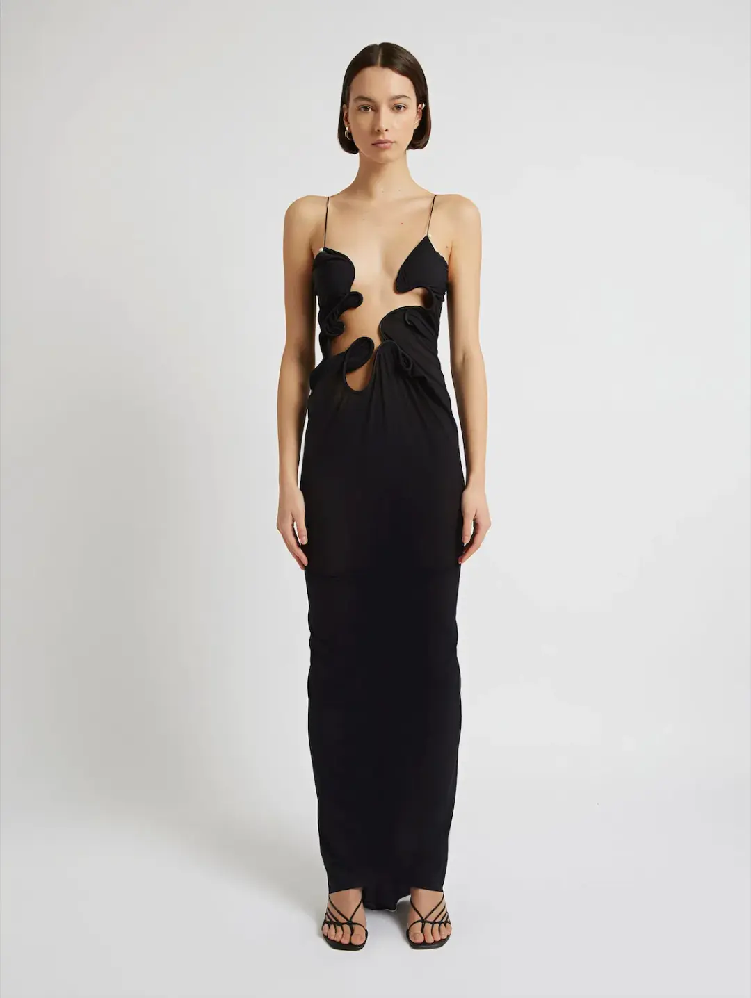 Christopher Esber Molded Venus Dress Black Size 6 for rent on The Volte - main image