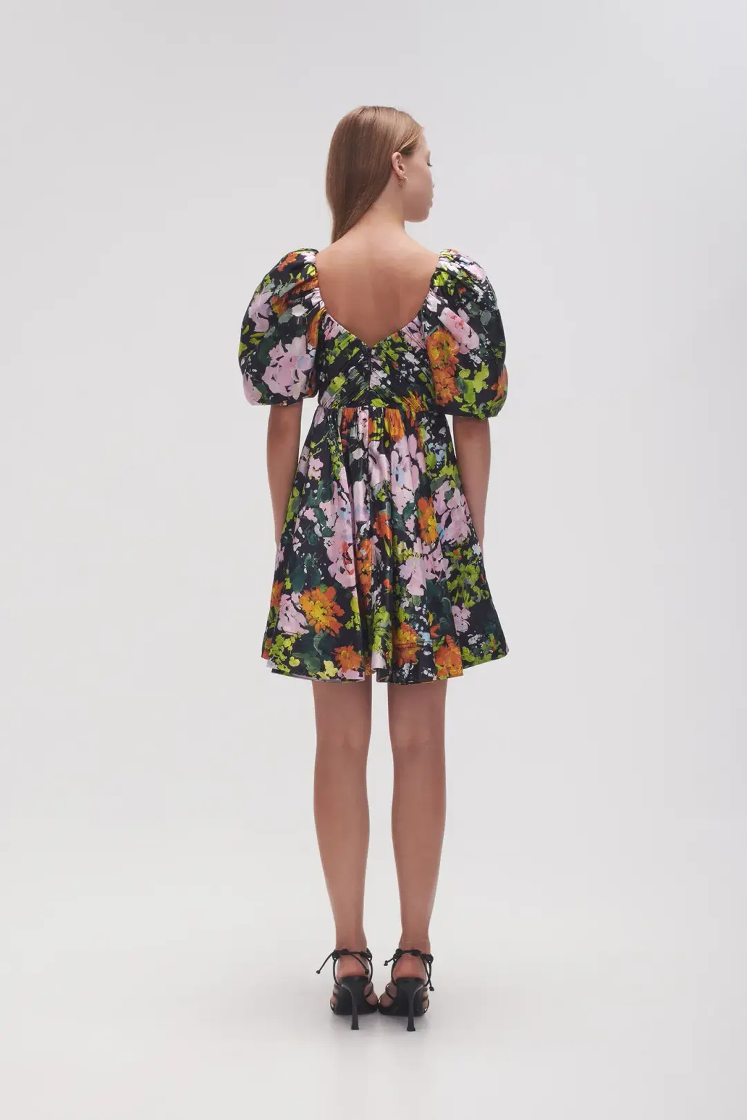 Aje Gabrielle Plunge Mini Dress Midnight Floral Size 8 for rent on The Volte - main image