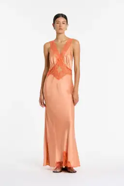 Sir the Label Aries Cut Out Gown Peach Size 0 / AU 6 for rent on The Volte - image 1