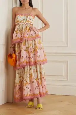 Zimmermann Laurel Frill Midi Dress Floral Size 2 / AU 12 for rent on The Volte - image 3