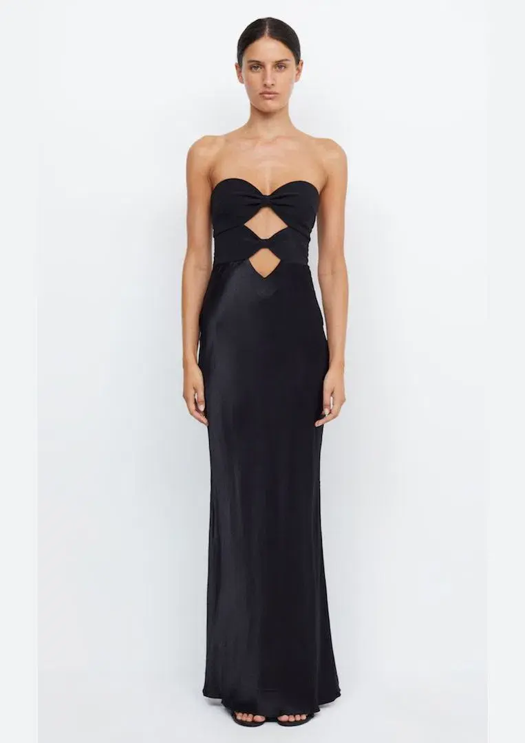 Bec & Bridge Halle Strapless Dress Black Size 12 for rent on The Volte - main image