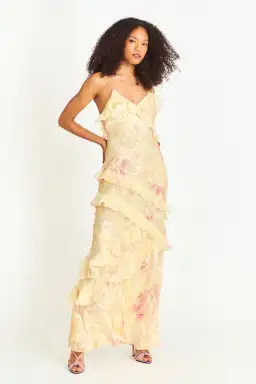 LoveShackFancy Rialto Maxi Dress Yellow Size 8 for rent on The Volte - image 1