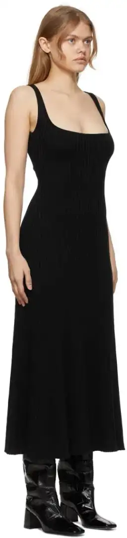 Anna Quan Dido Rib Knit Midi Dress Black Size 8 for rent on The Volte - image 11