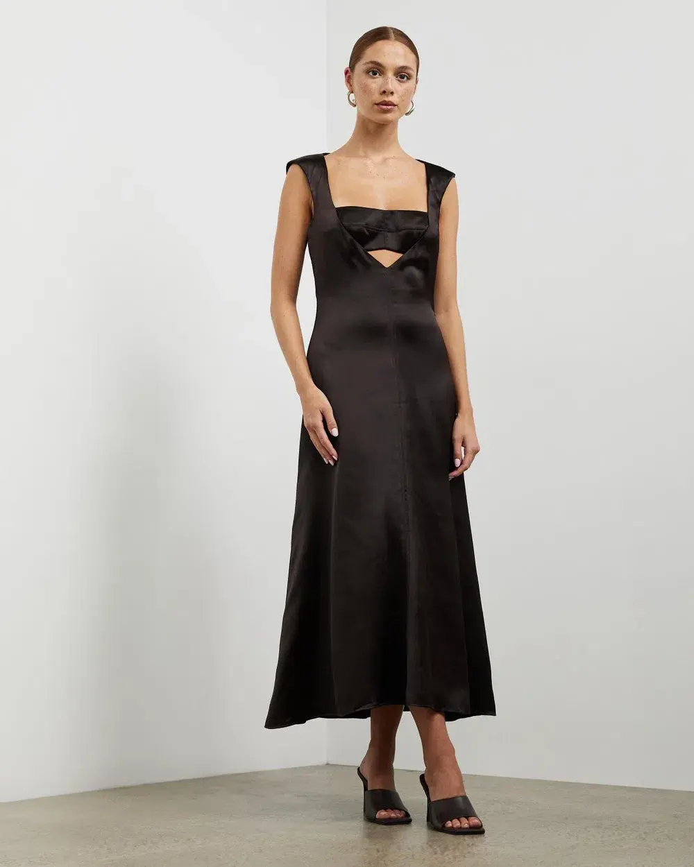 Camilla and Marc Sorrell Midi Dress Brown Size 8 for rent on The Volte - main image