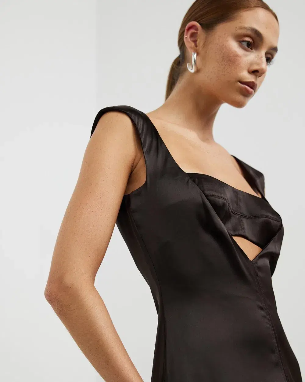 Camilla and Marc Sorrell Midi Dress Brown Size 8 for rent on The Volte - main image