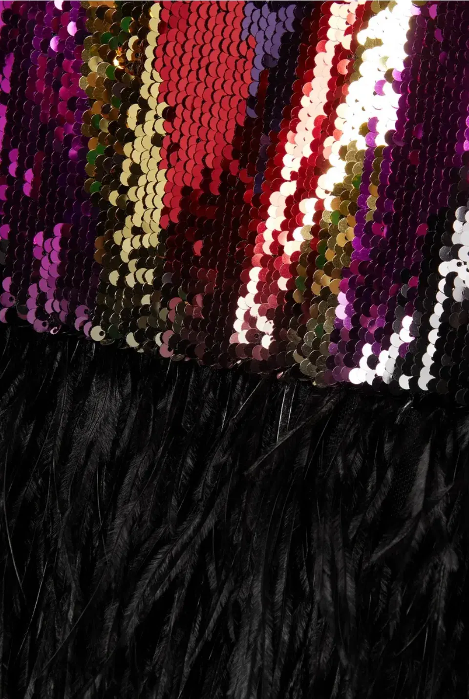 Rebecca Vallance Kaia Feather-Trimmed Sequin Tulle Mini Dress Multi Size 10 for rent on The Volte - main image