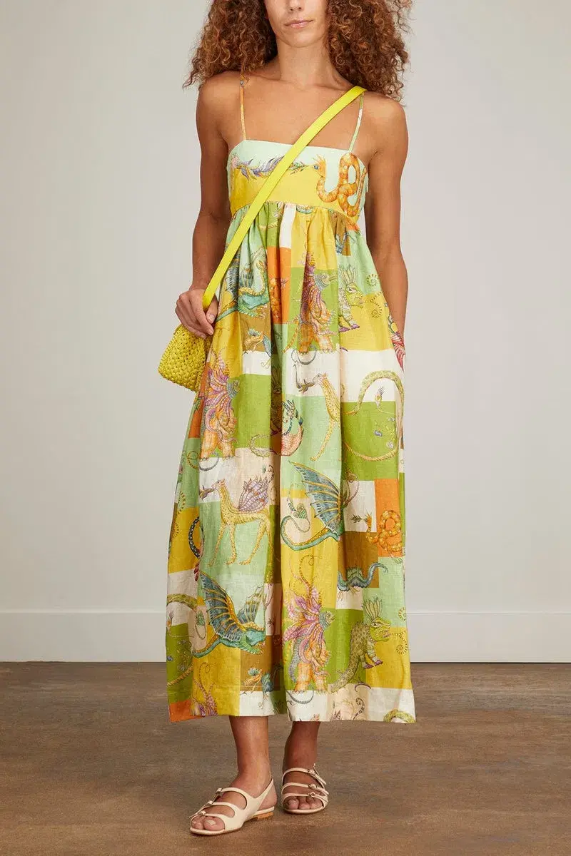 Alemais Jerome Midi Dress Multi Size 12 for rent on The Volte - main image