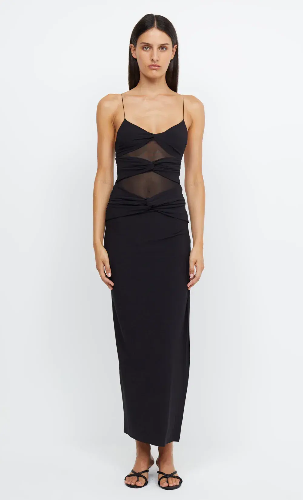 Bec & Bridge Montana Twist Maxi Dress Black Size 8 for rent on The Volte - main image