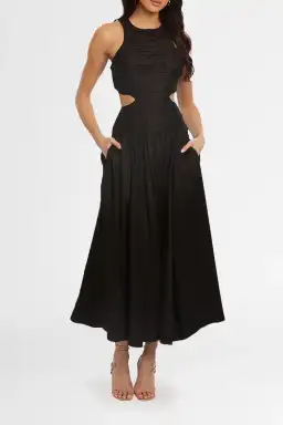AJE Introspect Midi Dress Black Size 12 for rent on The Volte - image 3