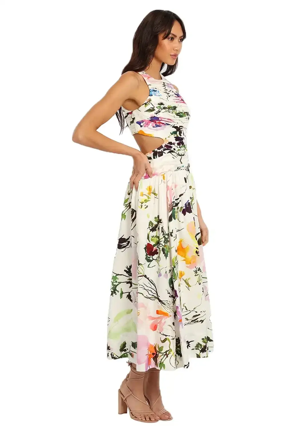 AJE Introspect Midi Dress Multi Floral Size 14 - Image 2