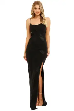 By Johnny Chelsey Slice Gown Black Black Size 12 for rent on The Volte - image 1