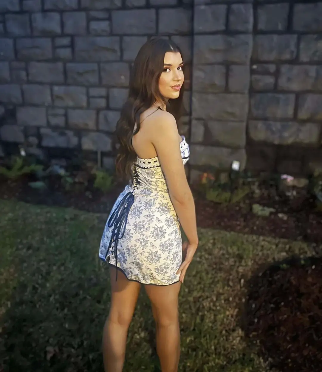 With Jean Sabrin Mini Corset Dress Multi Size L / AU !2 for rent on The Volte - main image