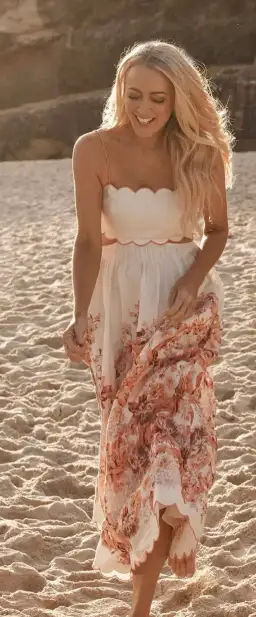 Zimmermann Devi Scallop Midi Dress Floral Size 1 / AU 10 for rent on The Volte - image 5