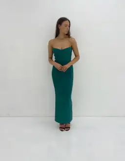 Herve Leger Strapless Gown Jade Size S / AU 8 for rent on The Volte - image 4