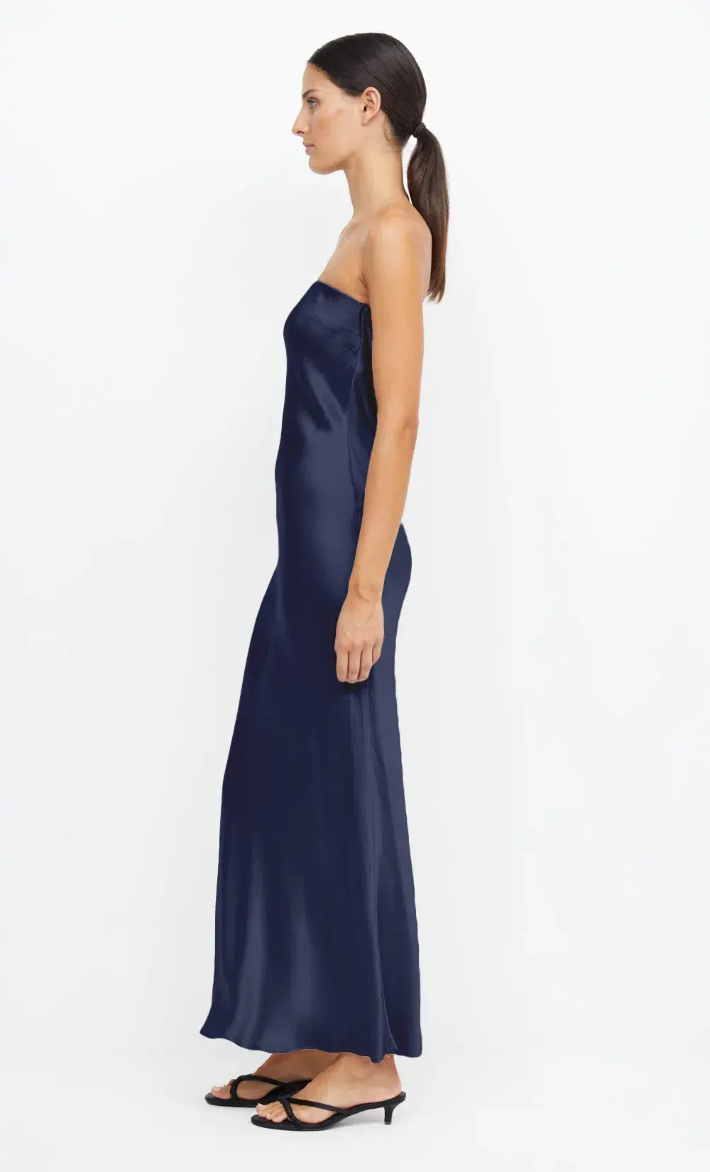Bec & Bridge Moon Dance Strapless Maxi Dress Navy Size 12 for rent on The Volte - main image