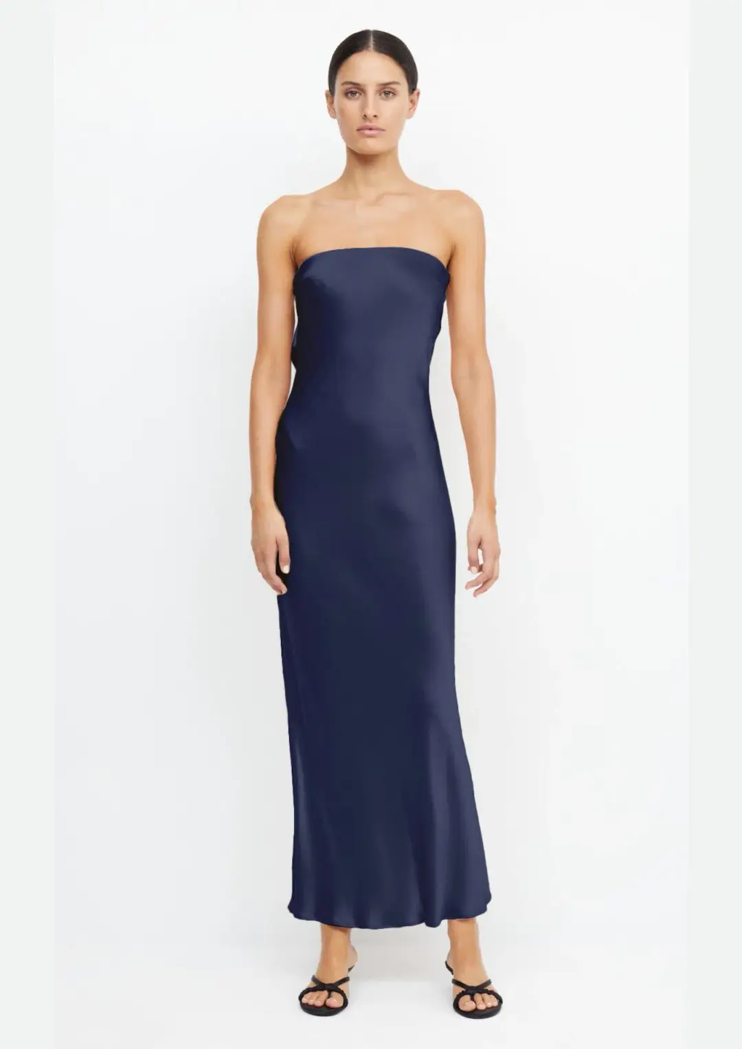Bec & Bridge Moon Dance Strapless Maxi Dress Navy Size 12 for rent on The Volte - main image