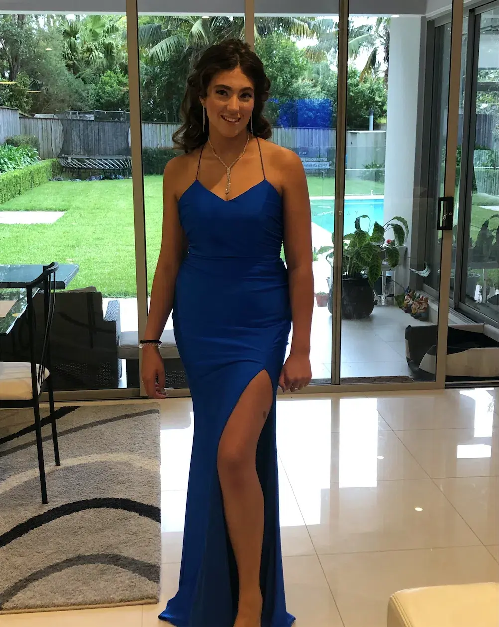 Villoni Boutique Customised Formal Dress Blue Size AU 10 for rent on The Volte - main image
