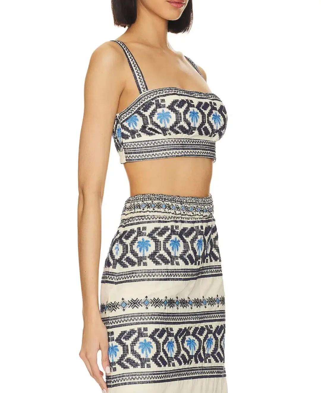 Johanna Ortiz Breeze Crop Top & Namtrik Maxi Skirt Set Print Size 8 for rent on The Volte - main image