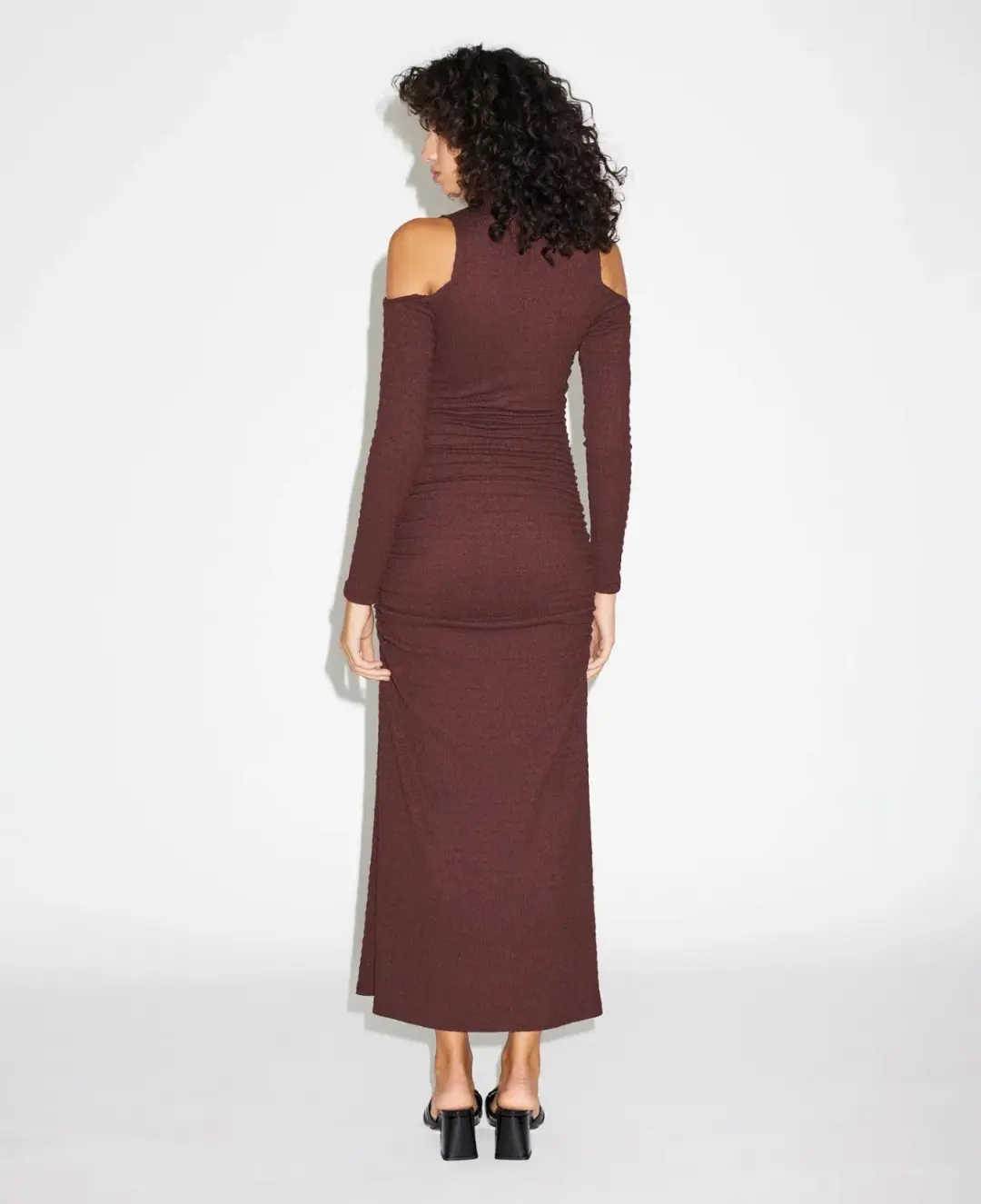 Lover Kienna Textured Dress Brown Size AU 10 for rent on The Volte - main image