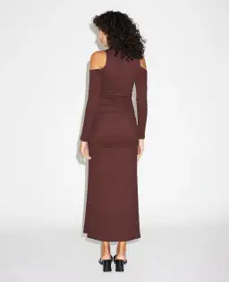 Lover Kienna Textured Dress Brown Size AU 10 for rent on The Volte - image 4